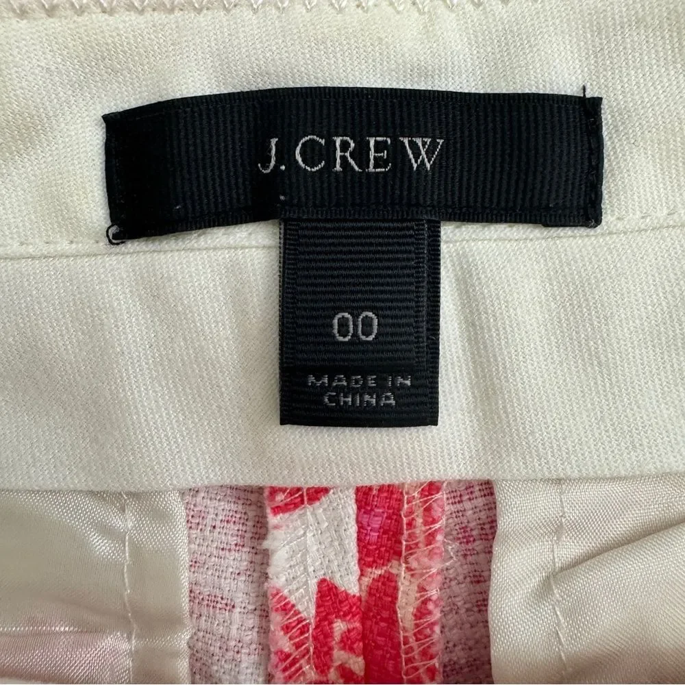 J. Crew Pink Floral Pattern Textured Shorts size 00 - Picture 8 of 9